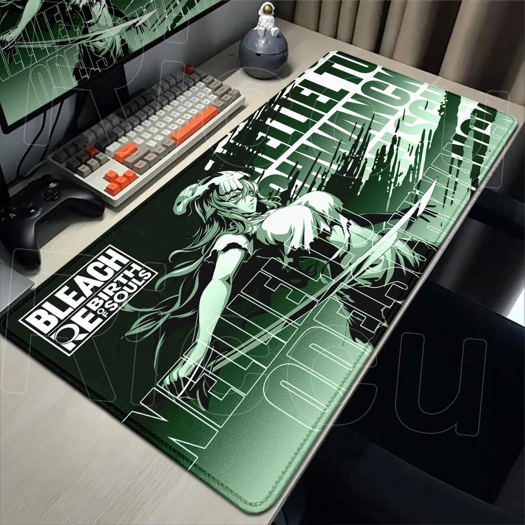 Large Gaming Mousepad Anime BLEACH Non-Slip Mouse Pad 40x90cm Computer Stitch Edge Keyboard Rug Matsumoto Rangiku Gamer Desk Mat