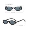 Lunettes de soleil ovales en gel pour femmes, petite monture, chic vintage, lunettes de soleil rétro translucides en forme de goutte d'eau pour tenues de plage