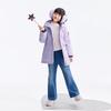 Annil Girls' Mid-Length Hooded Down Jacket
