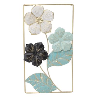Decorazione da Parete Ciondolo da Parete per Sfondo TV Decorazione in Metallo a Forma di Fiore in Stile Nordico per Soggiorno