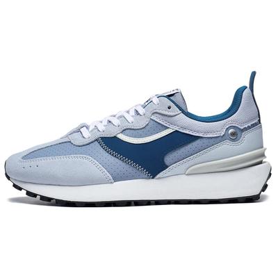 Li Ning Fang Yuan Classic Non-Slip Wear-Resistant Low-Top Casual Shoes Men Sneakers Blue Gray AGCT047-3