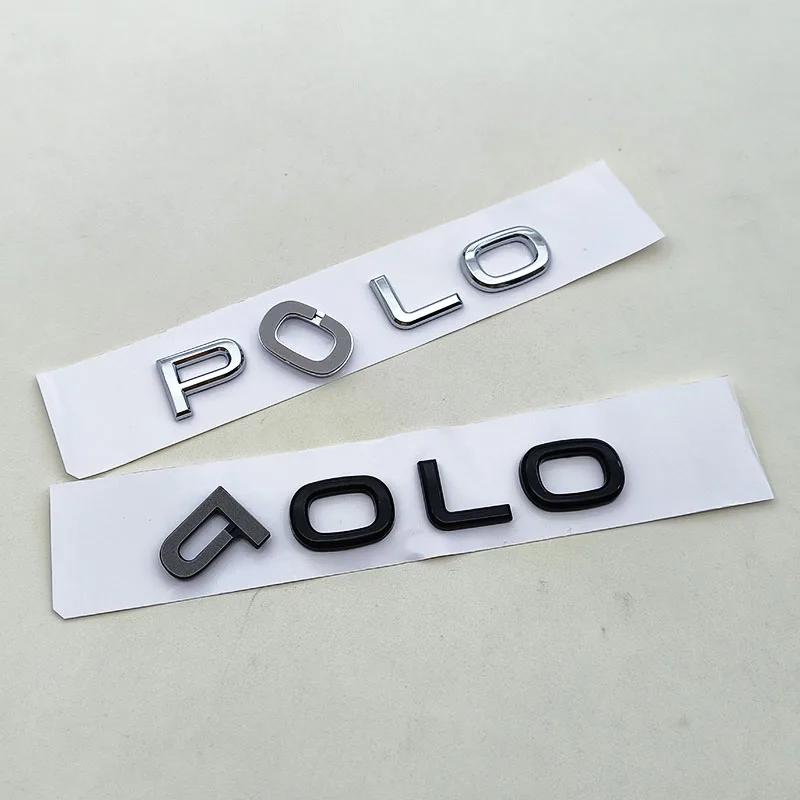 VW 2026 Hot 3D ABS Chrome Black Logo Polo Emblem Letters Badge Car Rear Trunk Sticker For VW Polo MK7 MK8 GTI 2019-2025 Auto Acc