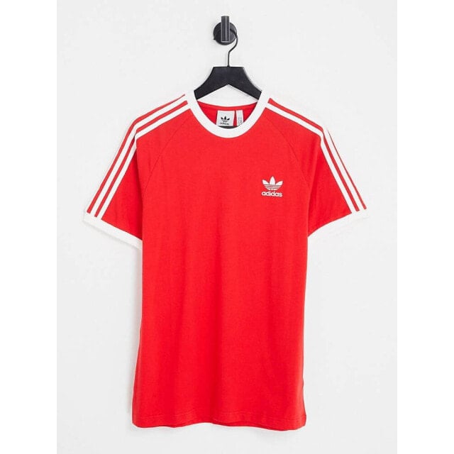 

Красная футболка с 3 полосками adidas Originals Adicolor
