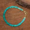 Genuine Green Opal Shaded Beads Bracelet, Fire Opal Smooth Beads Bracelet, October Birthstone Jewelry, Delicate Bracelet, Gift for Her