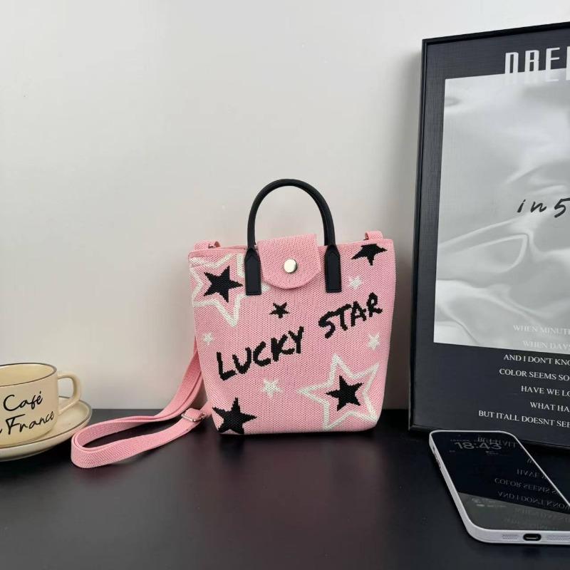 New knitted mobile phone bag, high-end handbag, women's messenger bag, adjustable versatile, convenient and large-capacity bag