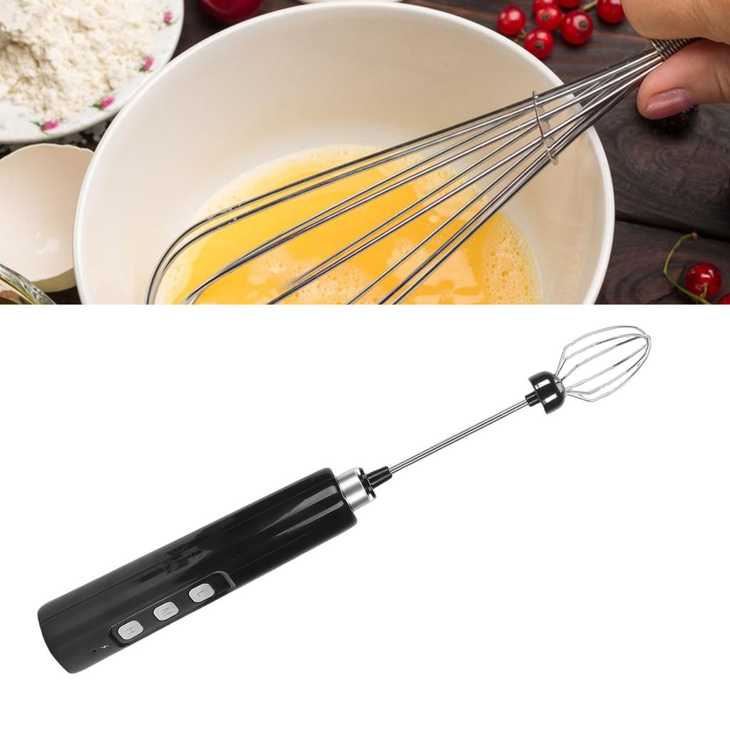 Powerful Milk Frother Wand USB Rechargeable Stainless Steel Handheld Drink Mixer for Coffee