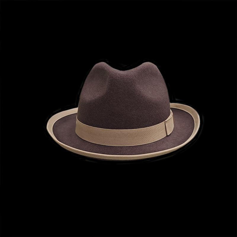 Fedora Sunshade Ribbon Decorative Wool Top Hat French Pure Wool Hat