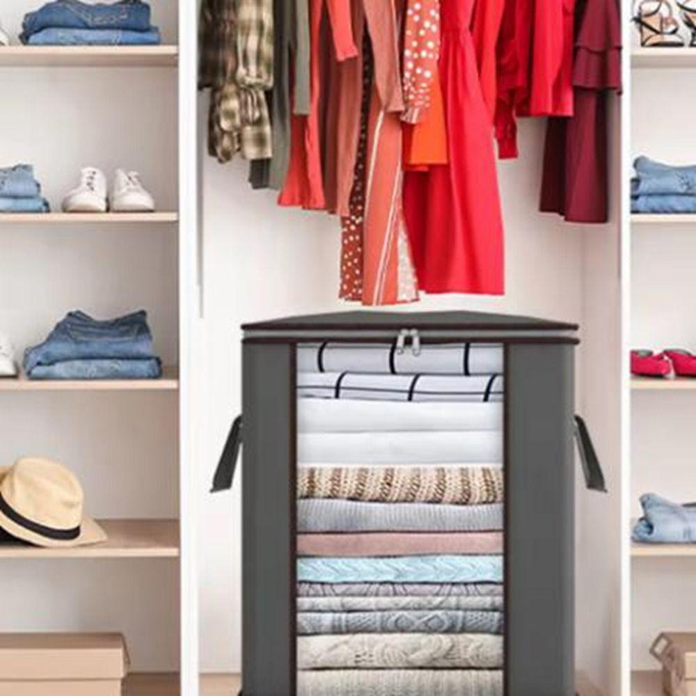 Extra Large Quilt Clothes Storage Bag Breathable Pillow Comforter Storage Bag  Bedroom