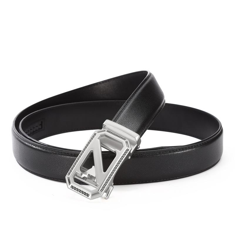 

Мужской ремень из сплава с автоматической пряжкой Business Letter, средний и зеленый мужской ремень 125cm can be cut with buckle серебряный