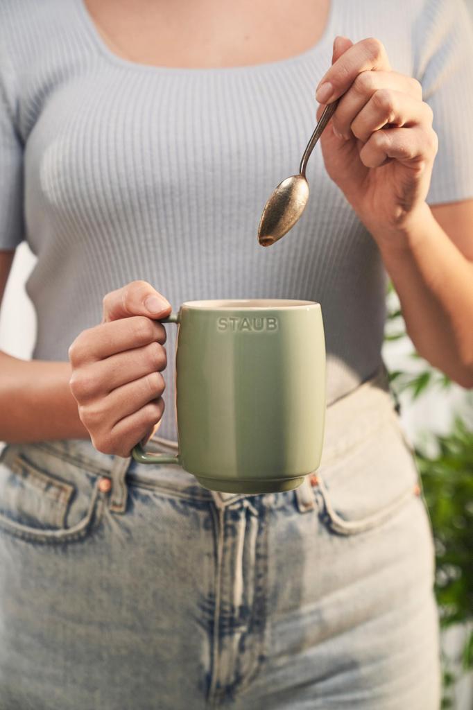 STAUB "Stacking Mug L Eucalyptus 475ml" Ceramic Mug, Large Capacity, Microwave Safe [Official Japanese Retailer] Ceramic Stacking Mug Z1029-092
