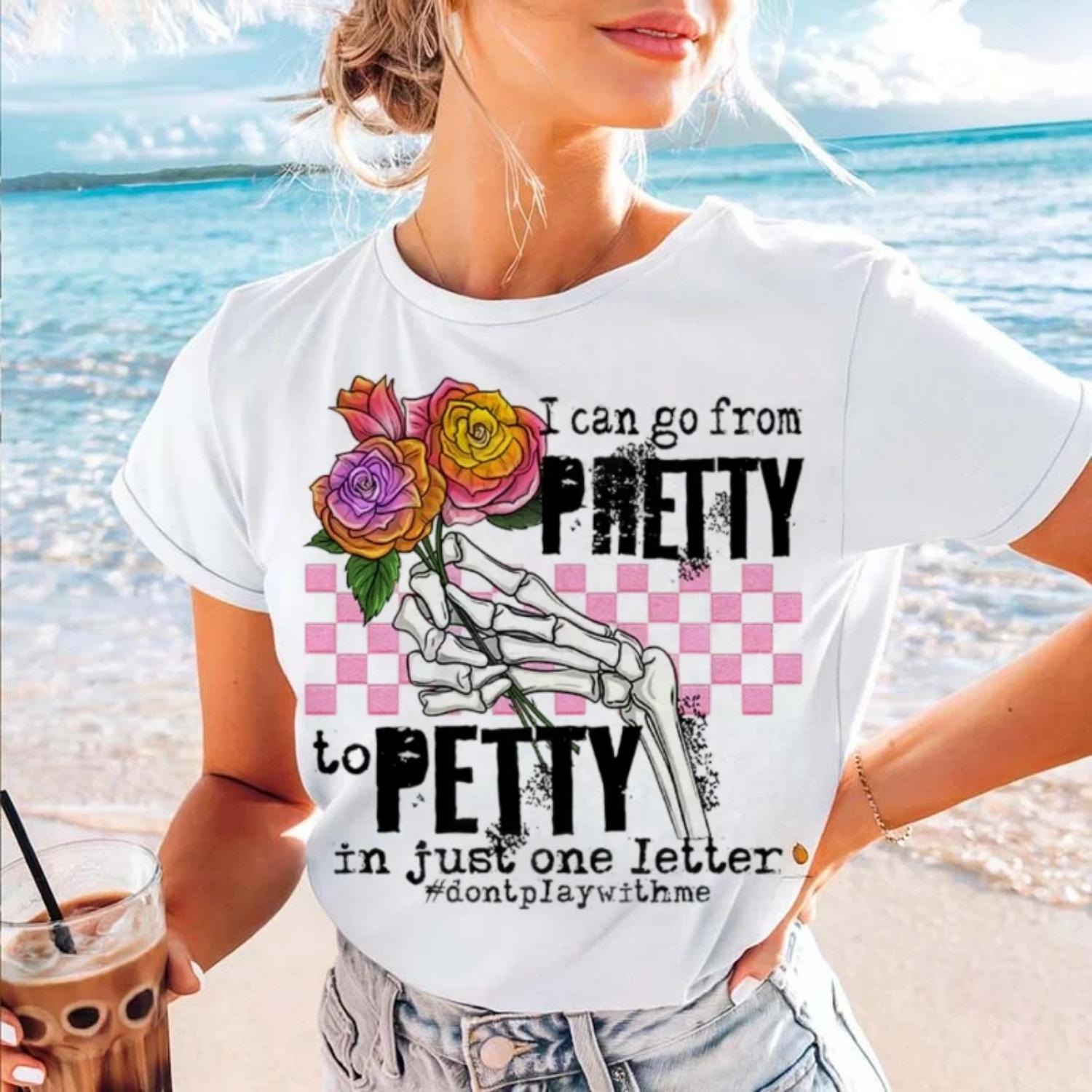 

Basic T-Shirt Short Sleeved O-Neck Skull Rose Pattern New Cartoon Print Top 90s Summer White Casual Popular Regular Style Top XXXXXL білий