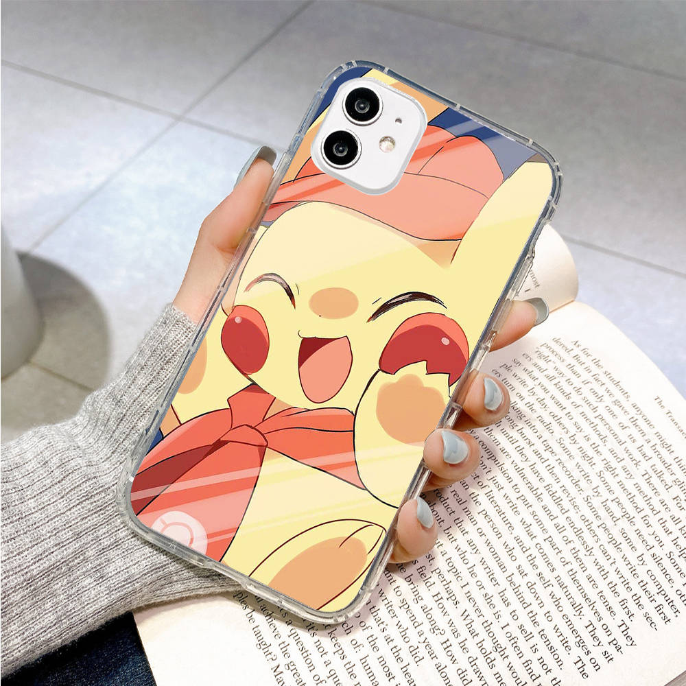PK17 Pikachu Cartoon Transparente Hülle für Samsung A04 A14 A23 M33 M53 Realme 10 9 C35 C55 VIVO Y02 Y12 Infinix Hot 30 Note 11 Tecno Spark 8P Pro