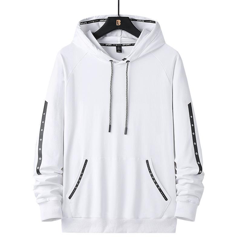 Frühlings- und Herbst-Baumwoll-Hoodies für Herren und Damen, lockere große Größen, sportliche Freizeit-Oberteile in einfarbiger Ausführung