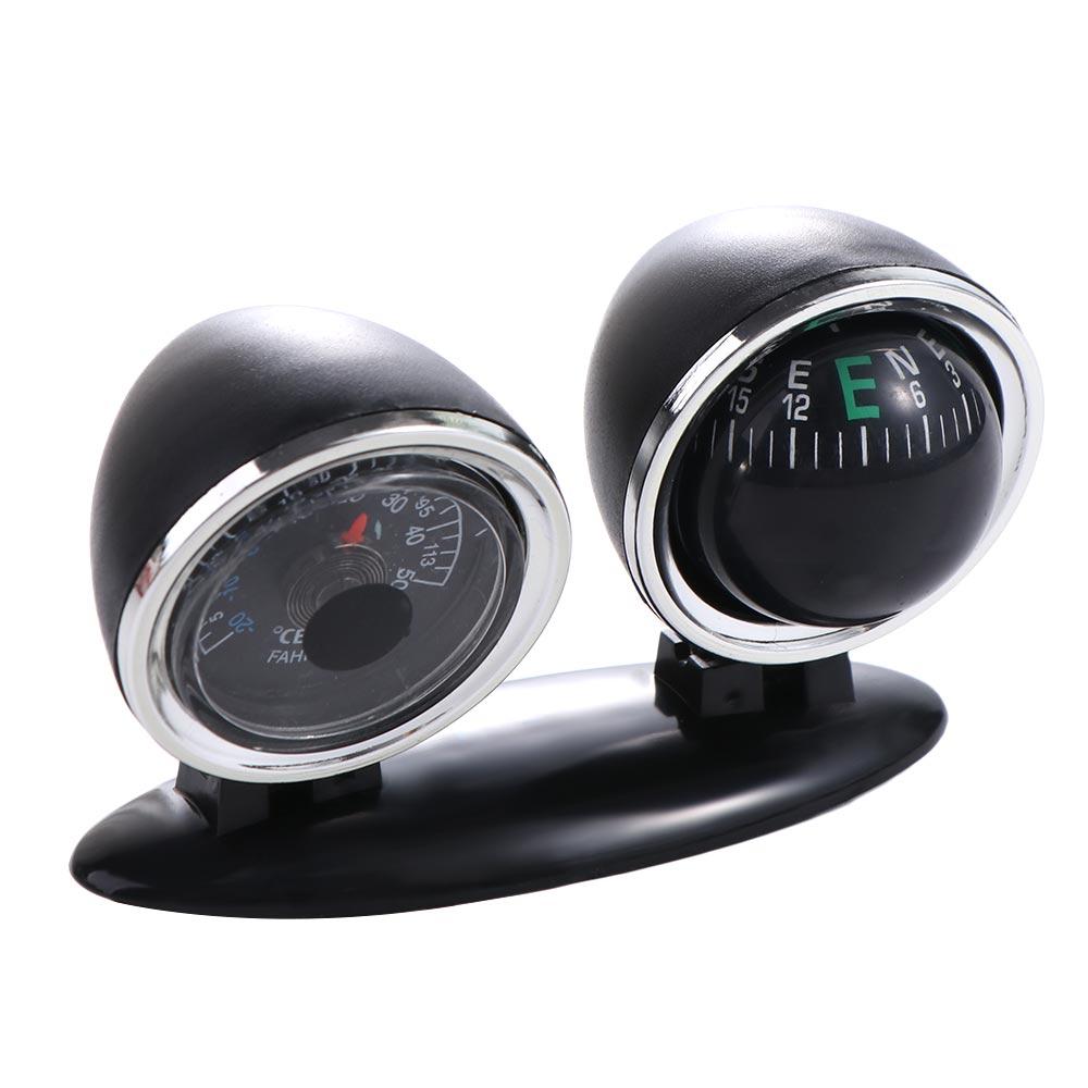Auto Ornament Vehicle Compass Navigation Tools Car Thermometer Car Compass  Car Decoration