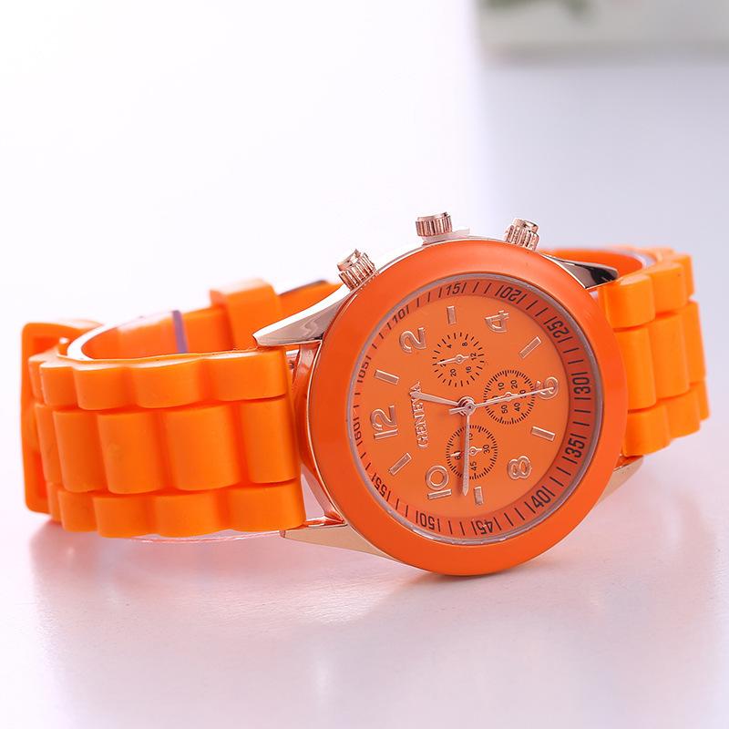 Silicone Watch Fashionable and Beautiful Color Jelly Student Sports Women's Watch