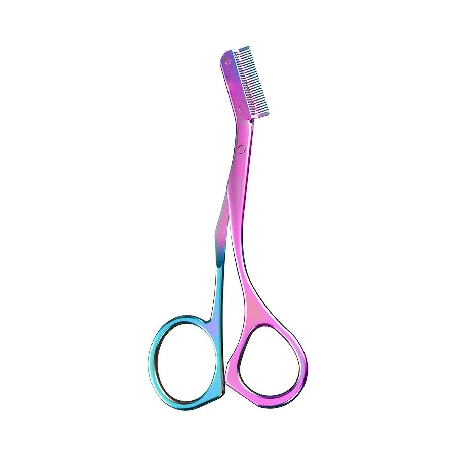 

High-End Stainless Steel Built-in Eyebrow Scissors, High Hardness Sharp Blades, Ergonomic Design, Precision Grooming Tool for Fine Eyebrow Trimming, A