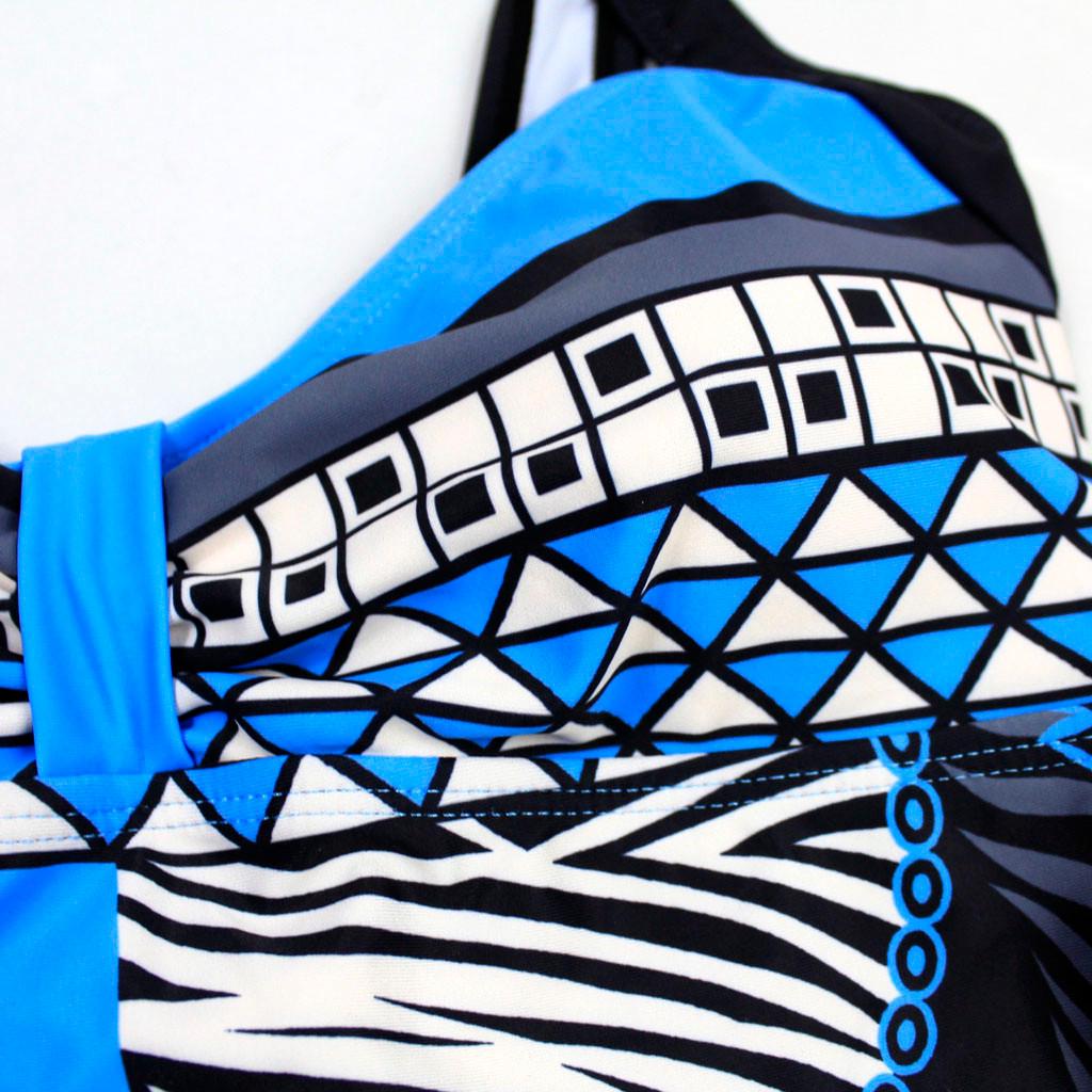 Women Summer Backless Sexy Print Swimwear Beachwear Siamese Swimsuit Bikini Set