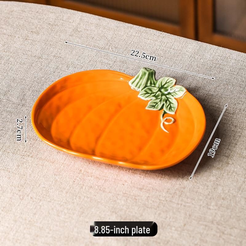 Set de Veselă Ceramică în Formă de Dovleac: Farfurii, Boluri și Recipiente Creative pentru Servire cu Design de Înaltă Valoare.