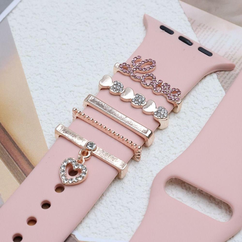 Διαμαντένιο λουράκι ρολογιών, μεταλλικό στολίδι, διακοσμητικά αξεσουάρ για λουράκια νυχιών, διακοσμητικά αξεσουάρ για τα νύχια