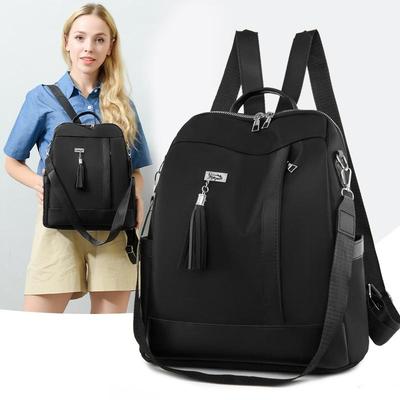 Nuovo grande capacità semplice stile casual mochila viaggio donne design zaino nappa tessuto impermeabile grande borsa a tracolla femminile