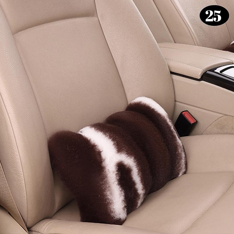 NEW Imitation Wool Universal Car Seat Cover Winter Thickened Warm Plush Auto Pillow Artificial Fur Seat Cushion Interior Fashion
