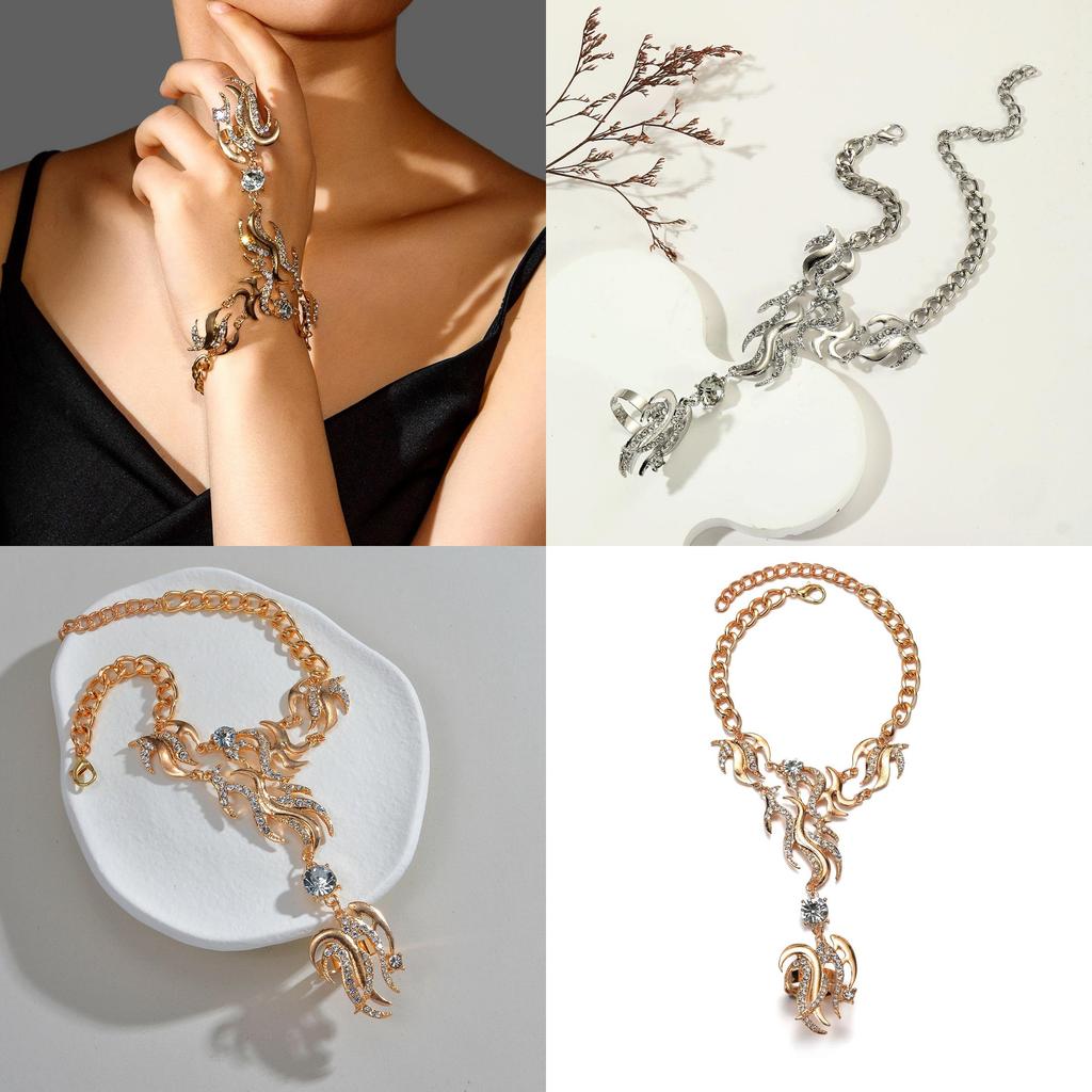 Fashion Alloy Water Diamond Geometric Midi Ring For Women Gift