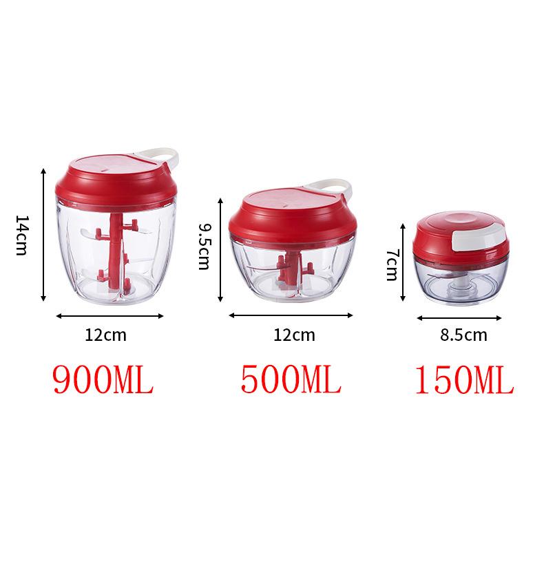 

Многофункциональный ручной кухонный комбайн, измельчитель овощей и фруктов, кухонная мясорубка, измельчитель, измельчитель чеснока, резак 150ml красный