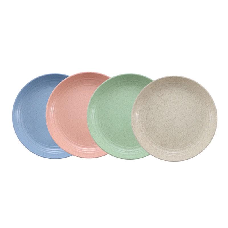 18cm Round Wheat Straw Plate for Snacks, Fruit, and Dining Table Use