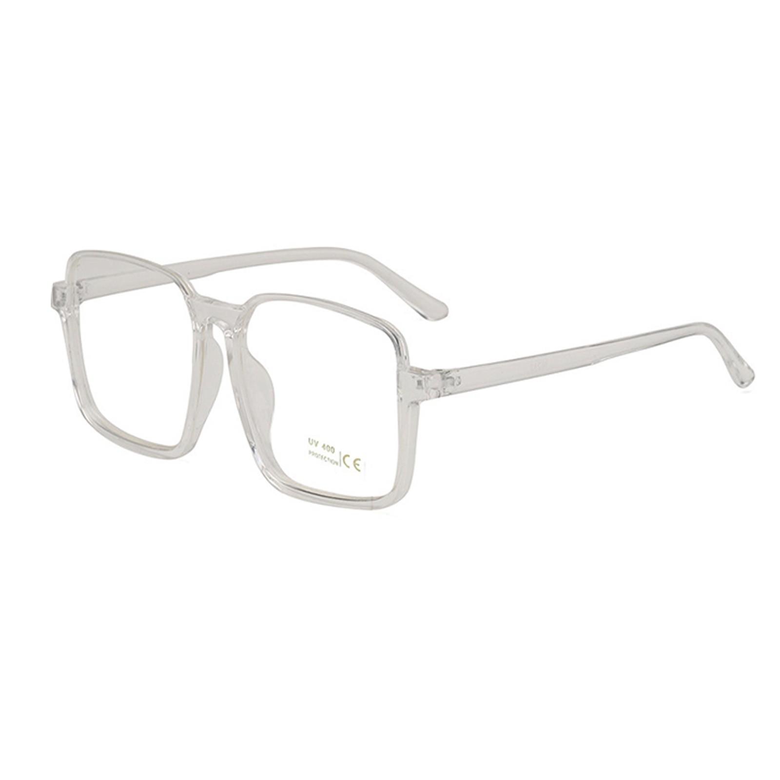 

Retro Sunglasses Lower Half Frame Square A- Blue Light Glasses білий