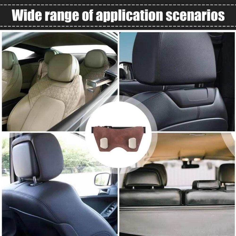 High Load-Bearing Car Headrest Hook Double Hook Automotive Seat Back Organizers Rear Row Storage