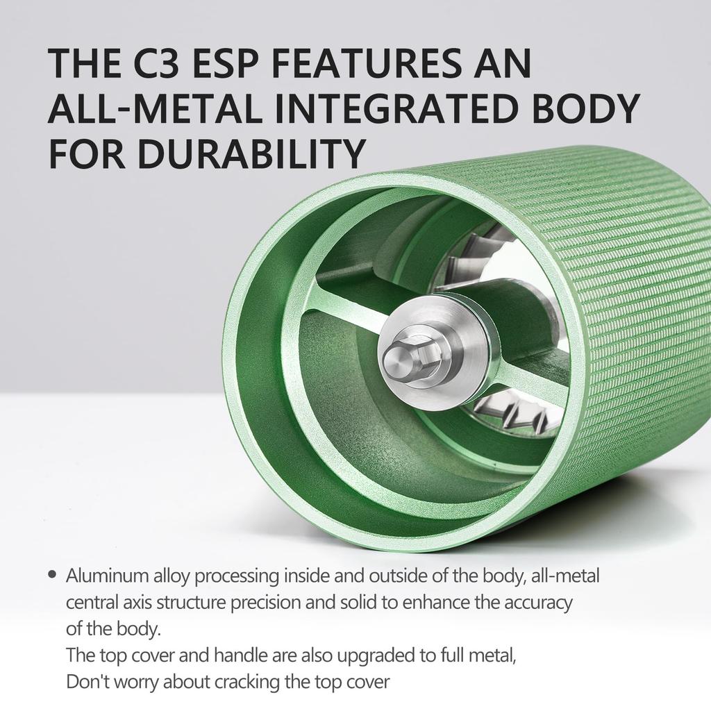 Râșniță de cafea manuală TIMEMORE C3 ESP Time More Capacitate Espresso 25g CNC Oțel Inoxidabil Conic Intern Setare Ajustabilă Precizie de Ajustare cu