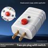 2 Prong Electric Power Plug With On Off Switch And Thick Pure Aluminum Pins 10A 250V For Home Office Daily Usedesert Bling