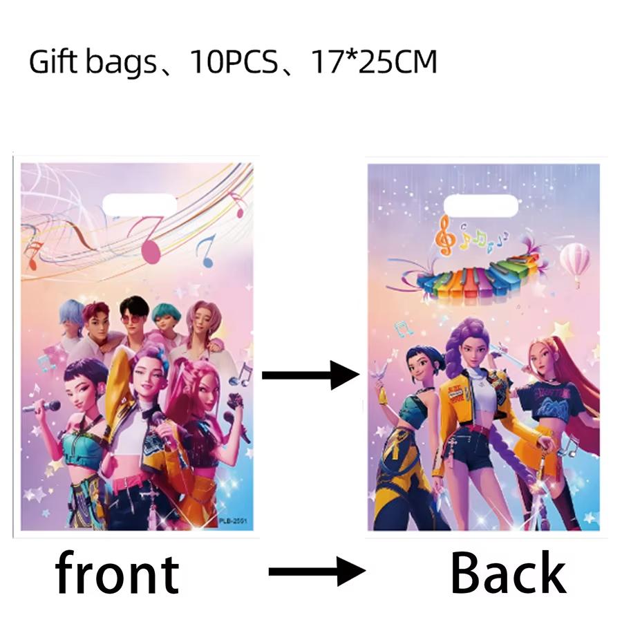 K-POP Girl Group Birthday Party Supplies For Kids Happy Birthday Banner Table Decoration Balloons Plates Cups Background Cloth