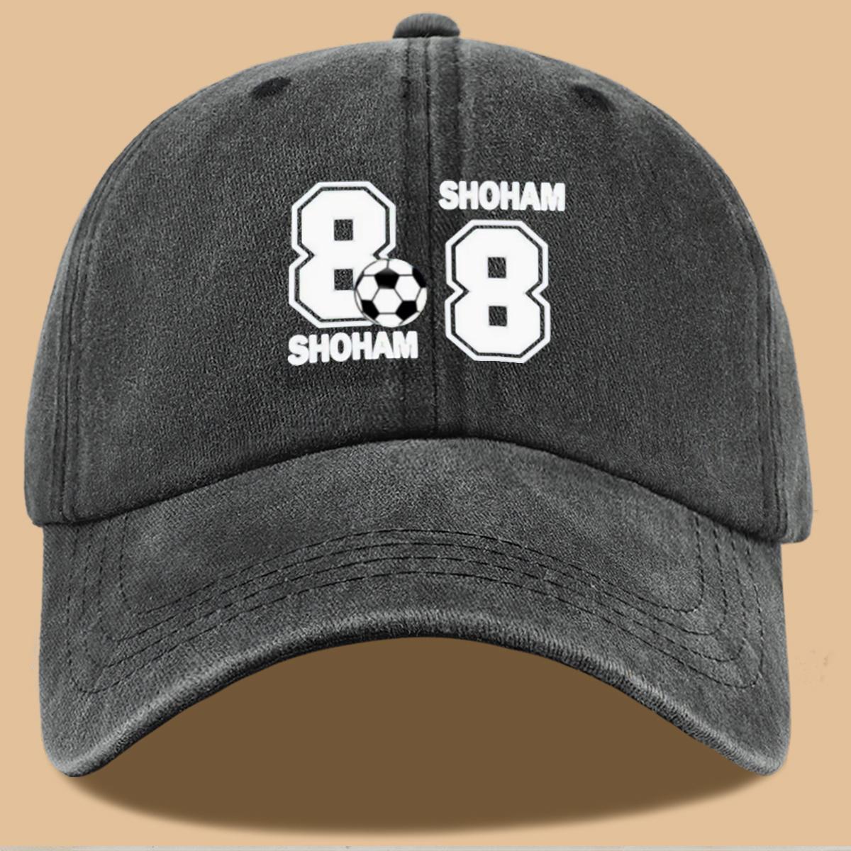 Printed Baseball Cap Trendy Personalized Fashion Cap SHOHAM Letter Decoration Unisex Adjustable Cap чёрный