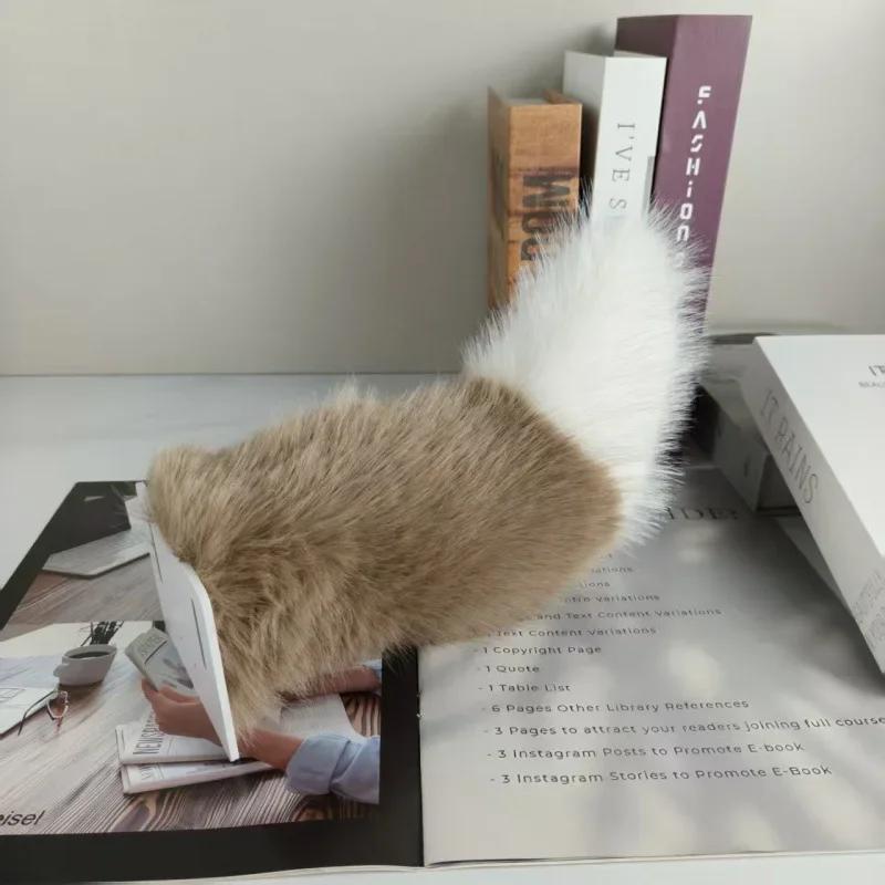 NEW Fluffy Remote Control Electric Bicycle Tail Realistic Rechargeable Car Wagging Moving Tail Versatile Self-adhesive