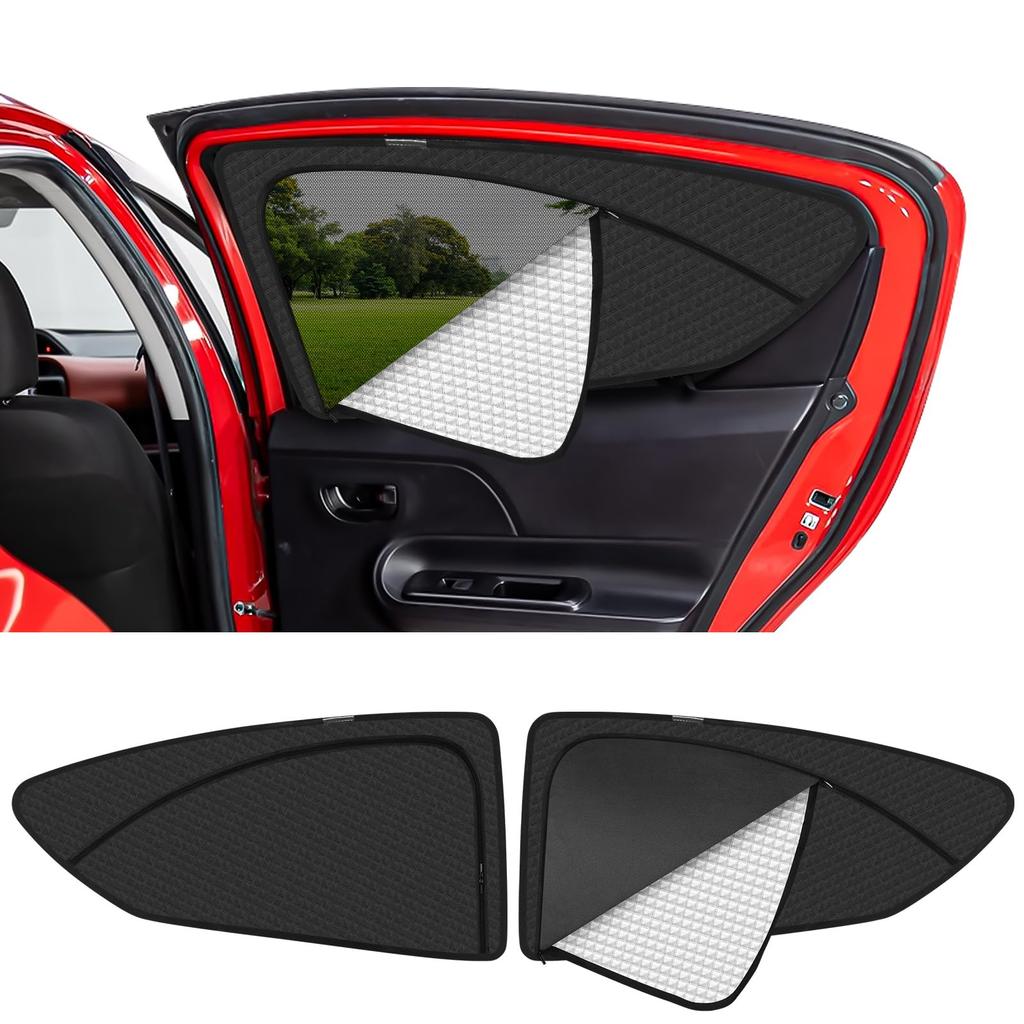 New Aqua Dedicated Sunshade with Magnetic Rear Seat Ventilation and Integrated Car AQUA Mesh Sun UV Light Insect and Ventilation for Rear 2 Japanese
