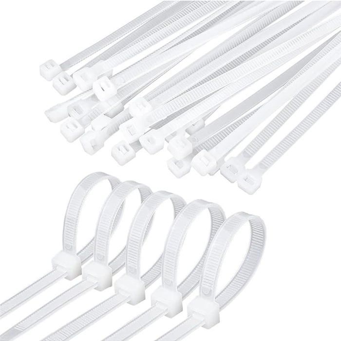 Serre-câble - AUTREMENT - Lot de 100 - 100x2,5mm - Plastique - Blanc
