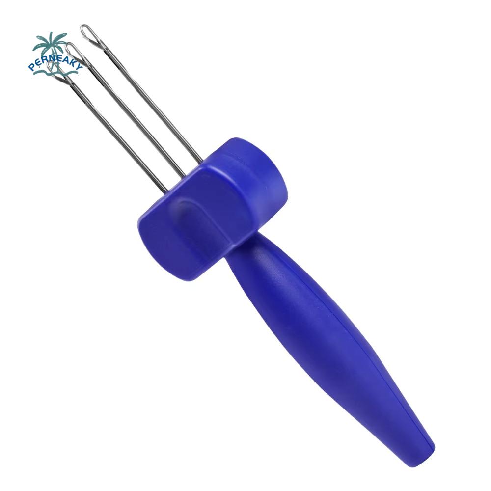 Portable Crochet Hook Tool 3/4 Needle Manual Knitting Needle Ergonomic Handle Comfortable Grip Cord Knitting Tool