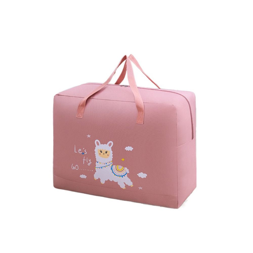 

Влагозащитный мешок для хранения одеяла для детского сада, мультяшный узор, дорожная сумка, шкаф M розовый