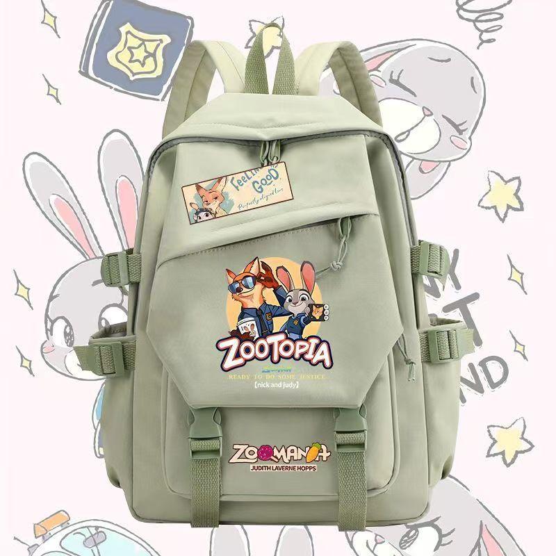 Crazy Animal City Animation Peripheral Judy Nick Fox Elementary School Bag Men'S And Women'S Casual Large Capacity Backpack