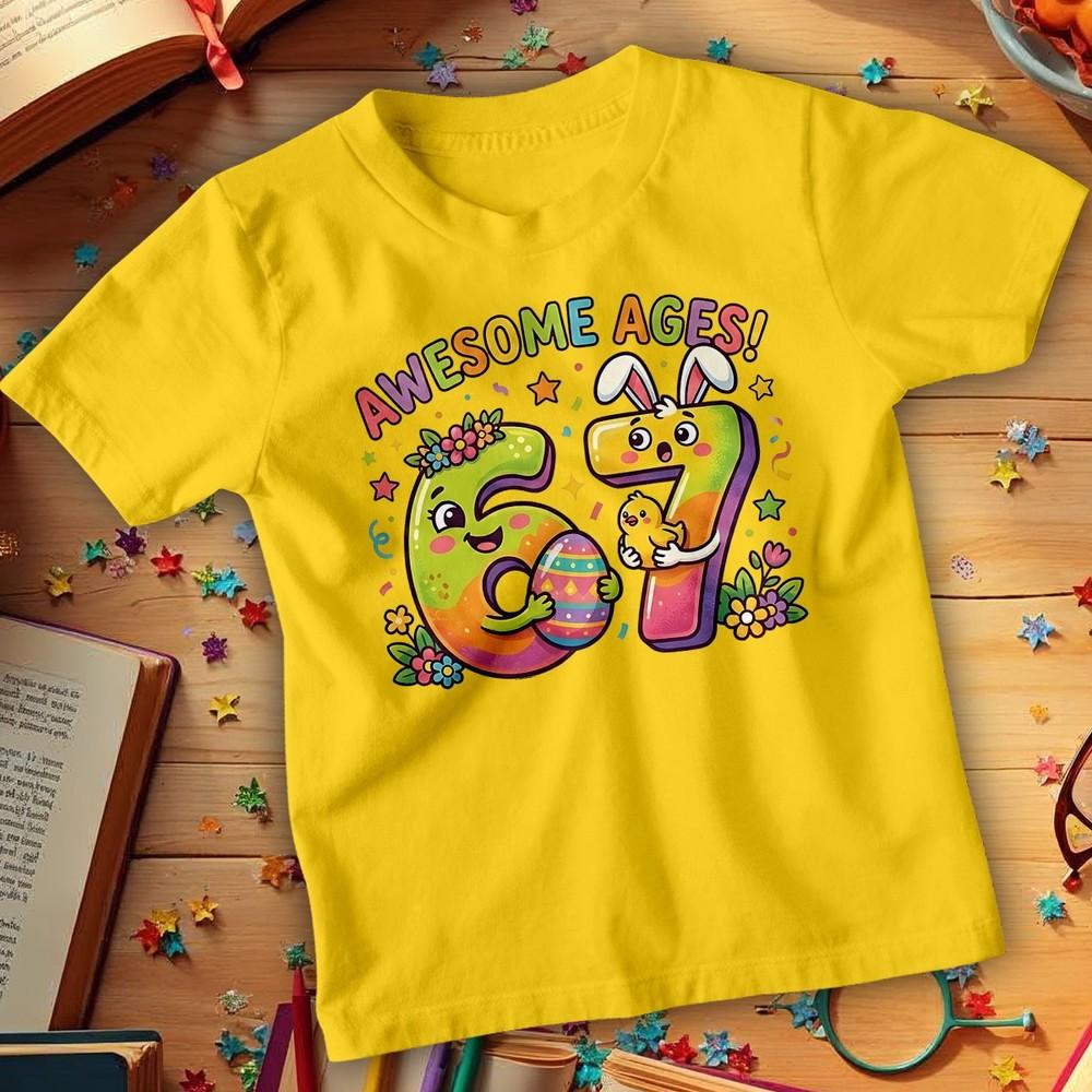 67 Six Seven Meme Easter TShirt Funny Bunny Egg Hunt Cute Adults Kids Tee 5