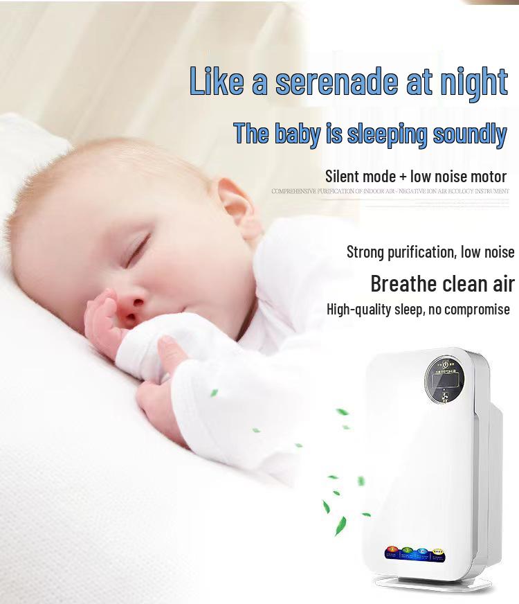 Smart Indoor Air Purifier with UV and Ion Technology for Aldehyde Removal