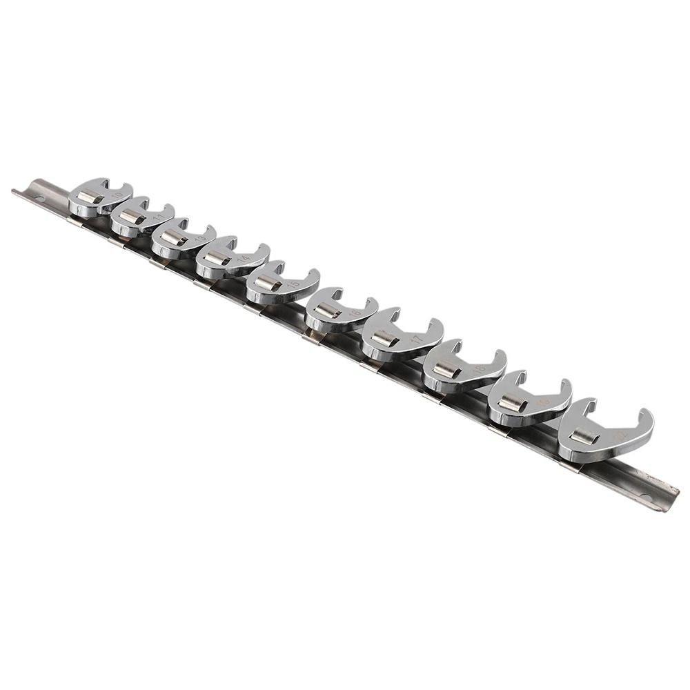 10Pcs/Set 10-22mm Crowfoot Wrenches 3/8Inch Drive Horn Wrench Head  Hand Tool Accessories