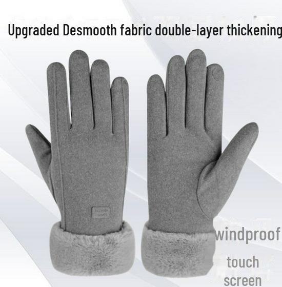 Women's Winter Warm Cycling Gloves - Plush, Thick, Windproof, Touchscreen-Compatible