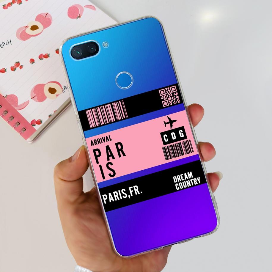 For Xiaomi Mi 8 Lite Case Fashion Soft Silicone Phone Case For Xiaomi Mi 8 SE / Mi 8 Pro Mi8 Lite Clear Tpu Cover Astronaut Capa