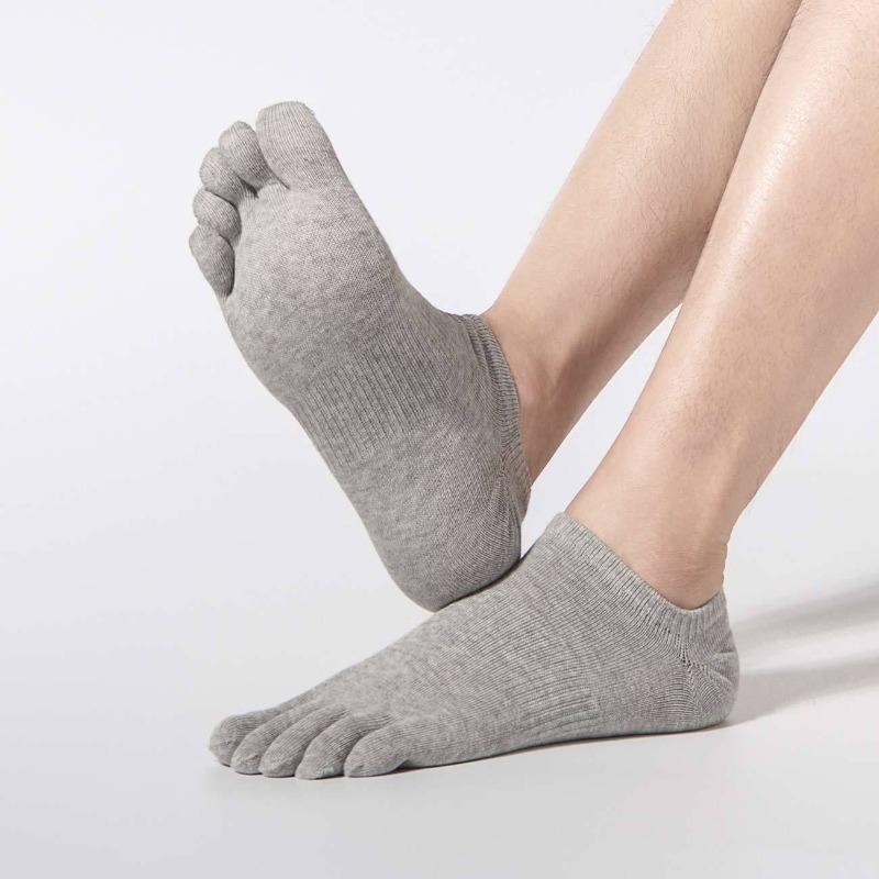 Five-finger Socks, Men's Short Breathable Socks, Spring and Summer Five-toe Socks, Cotton Socks with Separate Toes, Colored Cotton Socks