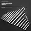 Silver Stainless Steel Non-Slip Tea Tweezers with Extended, Thickened Teeth