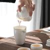 Sushih J0335 Chinese White Porcelain Mutton-Fat Jade Tea Set