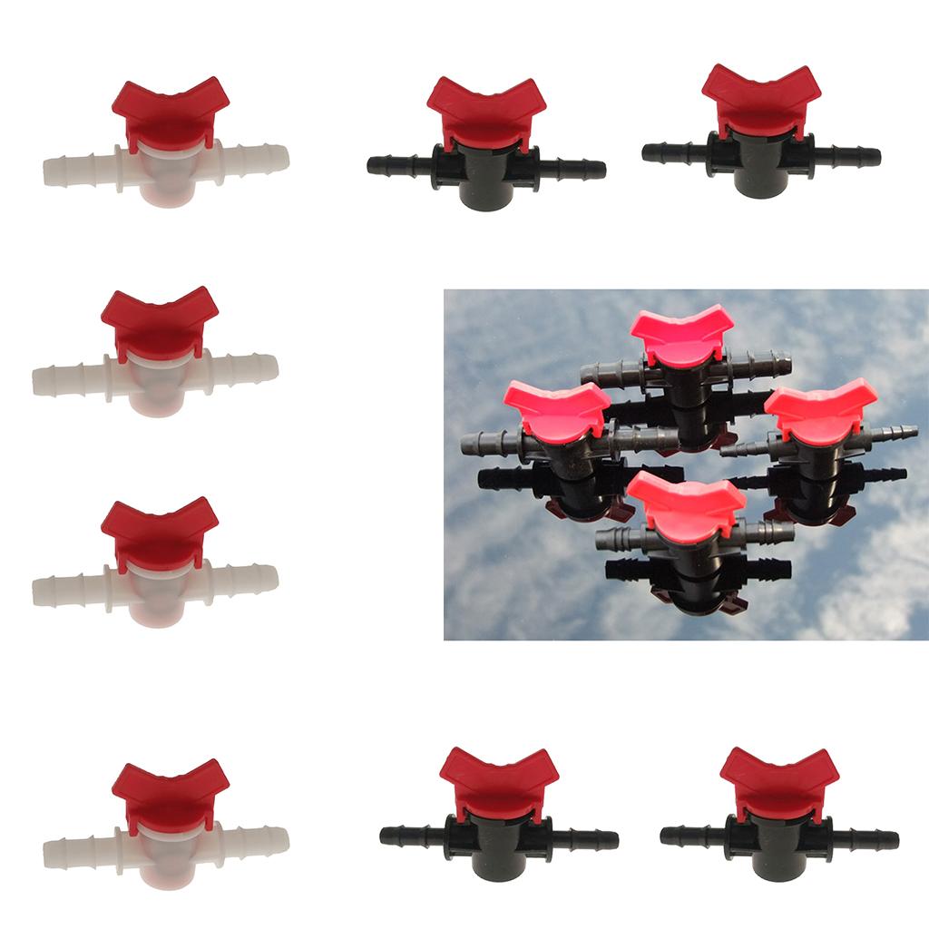 8 Pieces Flow Regulator Water Pump Straight Valve Switch for Hose 8mm+10mm