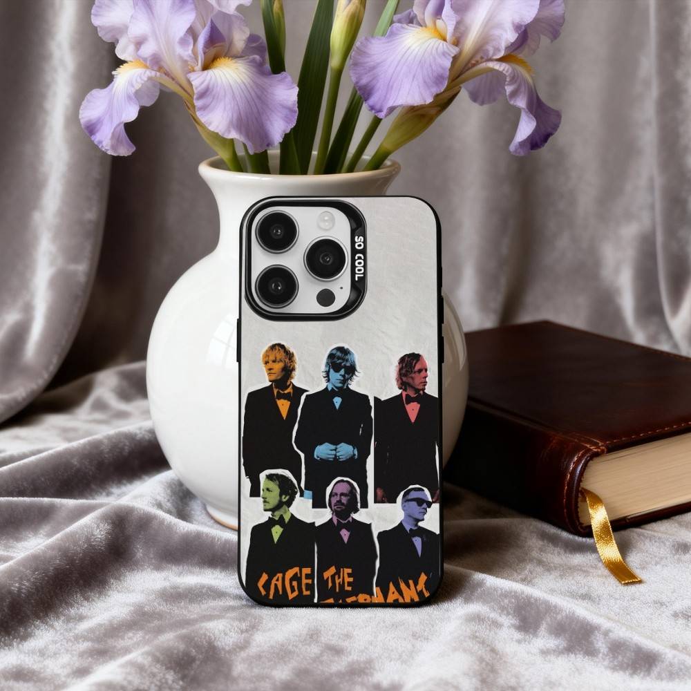 Pop-rock C-Cage the E-Elephan Phone Case For iPhone17,16,15,14,13,12,11 Plus,Pro Max Black Candy Silver Phone Case